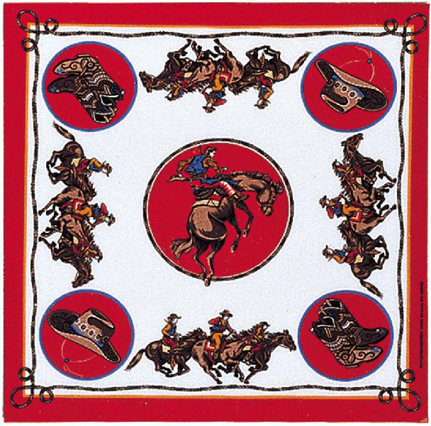 (image for) Bandanna Rodeo Print 22" x 22"